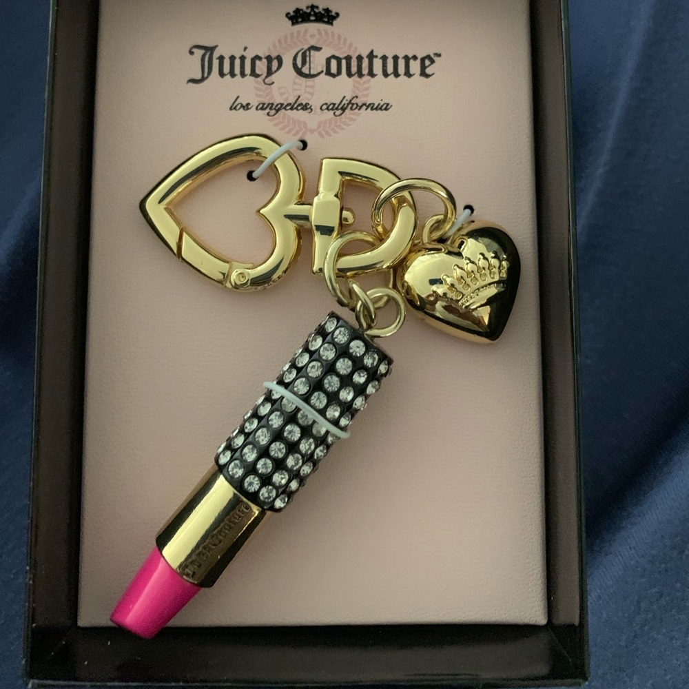 Juicy couture lipstick keychain, new in box